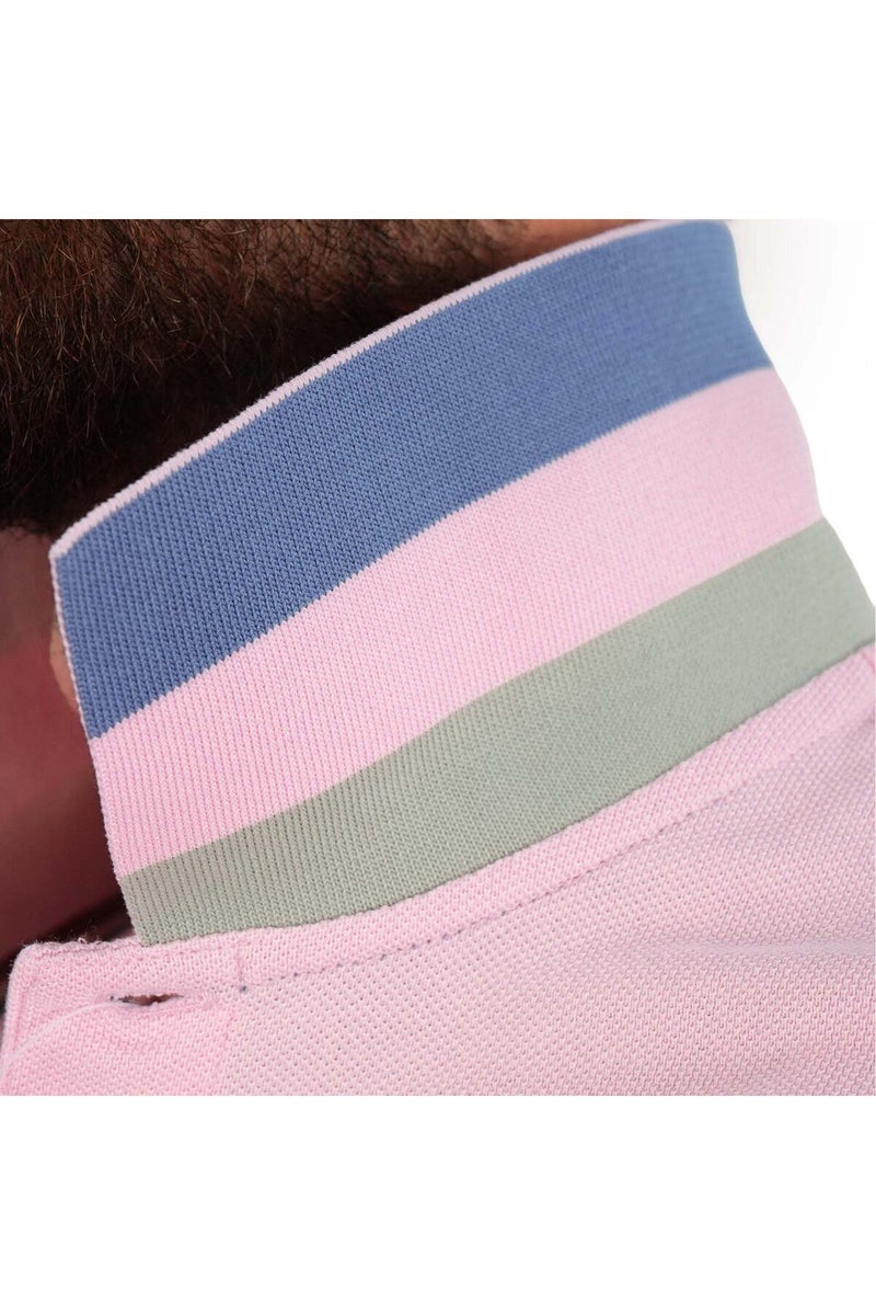 GIORDANO Men's Pink Performance Polo Shirt - Image 3